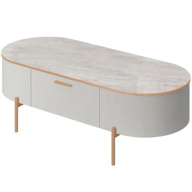 Imagem de Mesa De Centro Decorativa Sala de Estar Orgânico Giverny D05 Bali Quartzo - Lyam Decor