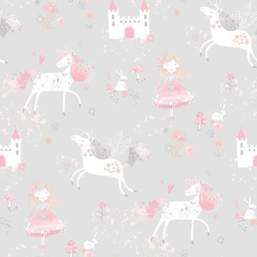 Imagem de Papel De Parede Just 4 Kids Unicórnios G56525 - Rolo 10m X 0,52m