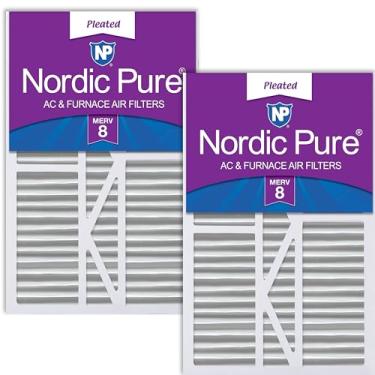 Imagem de Nordic Pure 40 x 63 x 13 cm (tamanho real: 38 x 63 x 13 cm) Goodman/Carrier/Amana filtro de ar MERV 8 de substituição, pacote com 2