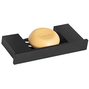 Imagem de Porta Sabonete de Parede Master Preto Fosco Dupla Fixação