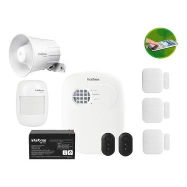 Imagem de Kit Alarme Intelbras Anm 24 Net Completo 4 Sensores Sem Fio