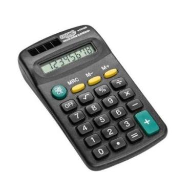 Imagem de Calculadora pequena 8 dígitos de Bolso preta cc1000 - BRW, 3