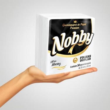 Imagem de Kit 4 Nobby Folha Dupla 21X22Cm Guardanapo C/50Un