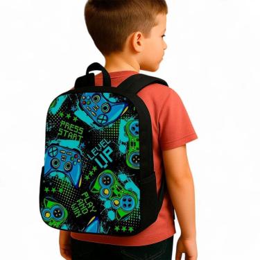 Imagem de Mochila Escolar Média Infantil 10 Litros Nylon Reforçada Desenho Versátil Passeio Level UP-Masculino