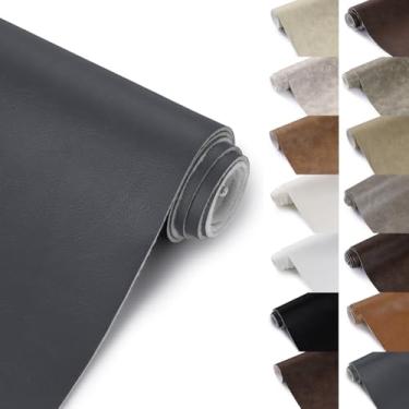 Imagem de Tecido de estofamento de vinil de couro sintético por jarda, 1,3 mm de espessura, macio, antiarranhões, durável, tecido de vinil marinho, couro sintético para sofás, bolsas, cadeiras, assentos de