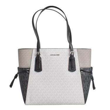 Imagem de Michael Kors Voyager Grande Bolsa feminina branca óptica, Sálvia leve