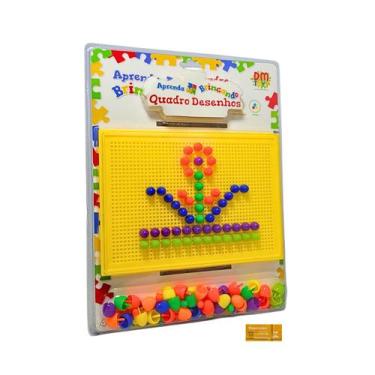 Imagem de Aprenda Brincando Quadro Desenhos Modelo 1 DM Toys Amarelo Brinquedo d