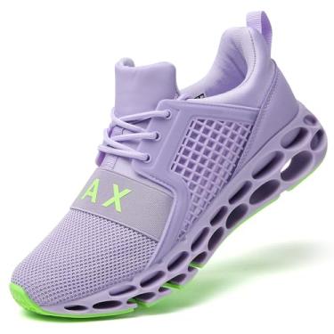 Imagem de TSlODFO Tênis de corrida feminino atlético para caminhada, G15 Roxo, 36