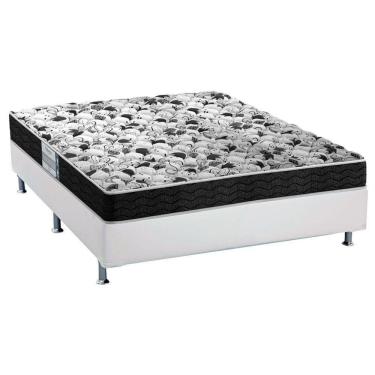 Imagem de Cama Box Casal: Colchão Espuma Probel Advanced + Base Crc Courano White(138X188)