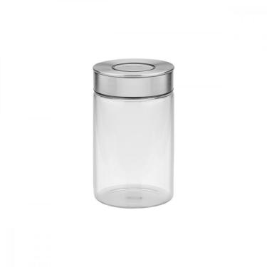 Imagem de Pote de Vidro Tramontina Tampa de Aço Inox 10 Cm 1 L