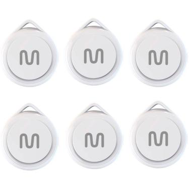 Imagem de Kit 6 Rastreadores Bluetooth Multi MTag Branco - TAG01K4