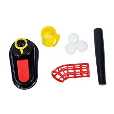 Imagem de UGPLM Máquina de arremesso de beisebol para crianças, brinquedo e leve para treinamento de rebatida, com 3 bolas de beisebol para meninos e