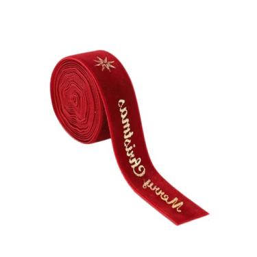 Imagem de Colaxi Fita de Natal para Decoração de Festas, Fita Multiuso para Embrulho de Presentes, Artesanato Floral, Enfeites, Guirlandas e Projetos DIY, Vermelho Escuro