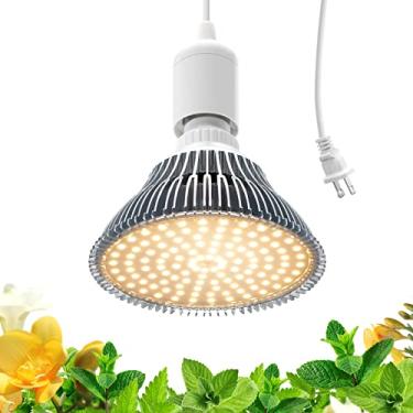 Imagem de Bstrip Lâmpada de cultivo de LED para plantas de interiores com sistema de suspensão, espectro completo de 25W, lâmpadas de plantas com cabo de alimentação de 16,4 m, luzes de crescimento pendente para plantas de interior, flores, jardim, estufa