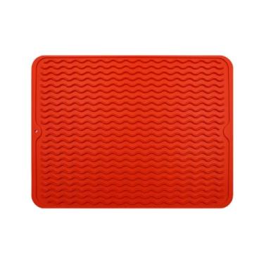 Imagem de Tapete Escorredor Louça em Silicone para Pia - Vermelho