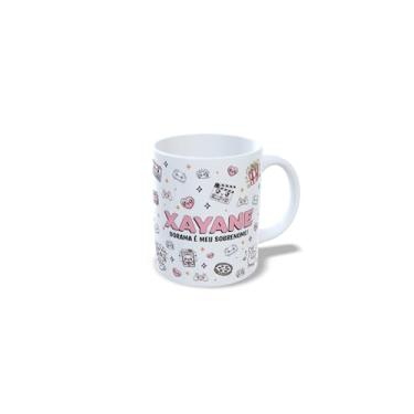 Imagem de Caneca de Cerâmica Branca 325ml com Alfabeto Tema Dorama Amanda (x)