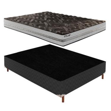 Imagem de Cama Box Casal com Colchão D33 Unique Plus Duoface 16x138x188cm e Base