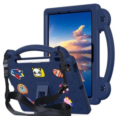 Imagem de QYiiD Capa infantil para iPad (A16) 11 polegadas 2025, iPad 10ª geração 10,9 polegadas 2022, capa protetora de EVA infantil à prova de choque com alça de suporte, alça de ombro, suporte para iPad 11