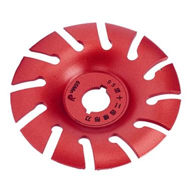 Imagem de Cryfokt Disco de Modelagem para Moedor, Durável, 12 Dentes, Aço Inoxidável, Escultura Em Madeira para Moedor de ângulo, Marcenaria, 95mm (Vermelho)