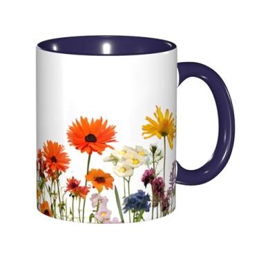 Imagem de Zeraoke Caneca de café criativa com estampa de borboleta de íris, personalizada, presente para família, tamanho de 325 ml, unissex