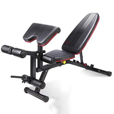 Imagem de LMJYU Banco de peso banco de treino exercícios de ginástica em casa mesa dobrável banco de halteres prancha supina cadeira fitness casa multifunções supino prancha de abdômen bancos ajustáveis