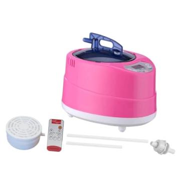 Imagem de IEUDNS Máquina de Sauna a Vapor com Plugue Europeu E Revestimento Interno em aço Inoxidável, Rosa