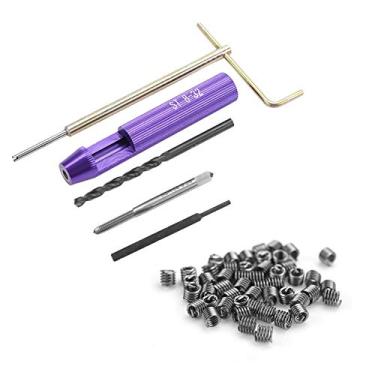 Imagem de AUNMAS Kit de Inserção de Rosca, 8 32UNC X 1.5D Kit de Inserção de Fio Enrolado de Aço Inoxidável Com Broca de Torneira para Reparo de Furo de Parafuso
