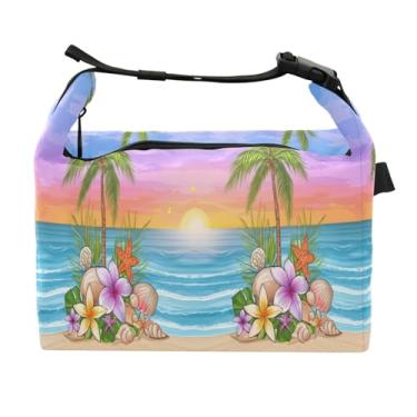 Imagem de STAYTOP Lancheira Sunset Beach com fivela de alça, lancheira isolada para meninos e meninas, lancheira térmica para trabalho escolar