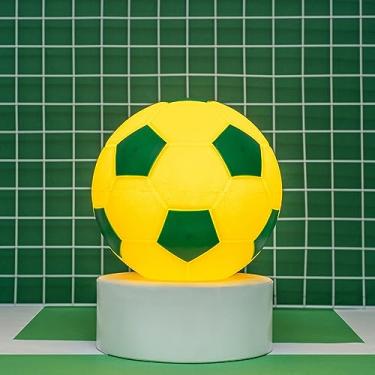 Imagem de Luminária Bola do Brasil Soccer Ball Decorativa Bivolt – Iluminação Temática para Sala, Escritório e Espaço do Churrasco
