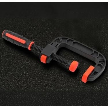 Imagem de Grampo C para marcenaria, braçadeira de parafuso de plástico forte com almofadas antiderrapantes, ferramenta de grampo DIY ajustável para artesanato, reparos domésticos e projetos de oficina