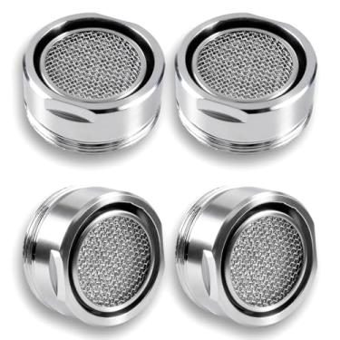 Imagem de 4 peças de substituição de aerador de torneira de banheiro, acessório de pia de banheiro de cozinha aerador de alto fluxo para arejadores de torneira de pia