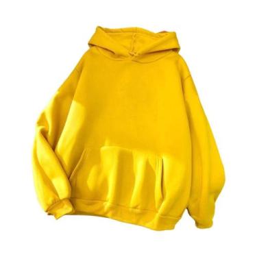 Imagem de Moletons Unissex Oversized De Fleece Para Outono E Inverno, Quentes E 
