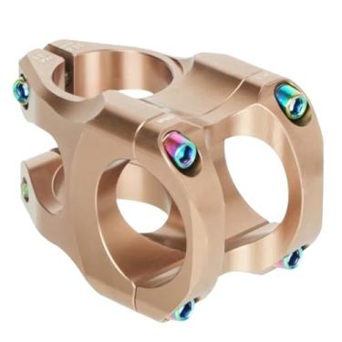 Imagem de Mesa de guidão Power Stem para mountain bike, 35 mm de comprimento, 0 graus, para bicicleta de estrada, 31,8 mm de comprimento, compatível com guidões de bicicleta de 31,8 mm.(HA35 Ti-Color)