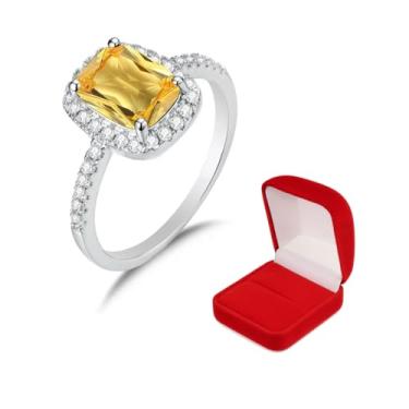 Imagem de Anel De Formatura Feminino Pedras Cursos Variados Presente (Amarelo, 18)