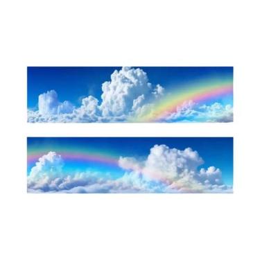 Imagem de Fita Adesiva Decorativa Washi Tape Nuvens No Céu 50mm X 2m Para Scrapb