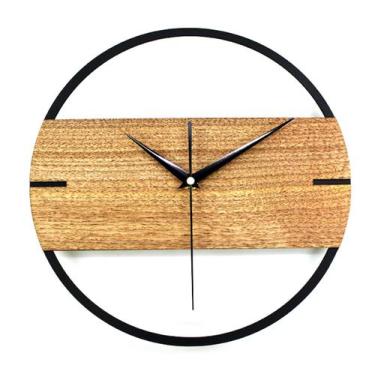 Imagem de Relógio de parede Simple Art Anime Wood 30 cm Silent Non-Ticking - yiw