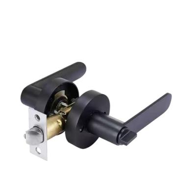 Imagem de Fechadura de porta silenciosa de liga de alumínio com acessórios de ferragem de chave ajustável 60/70 mm (preto)