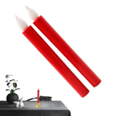 Imagem de LED Velas Sem Chama | 2 Peças Decoração de Ano Novo | Vela De Decoração | Para Restaurante Sala De Estar Mesa De Jantar Pátio Quarto Casa De Banho Casamento Festas Reuniões