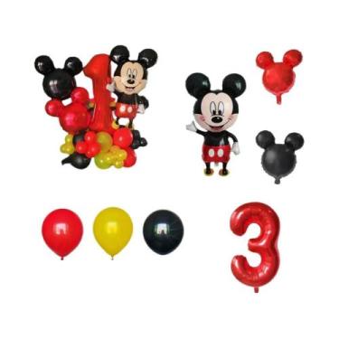 Imagem de Balões De Folha Mickey Mouse De 32 Polegadas 22 Peças Decorações De Fe