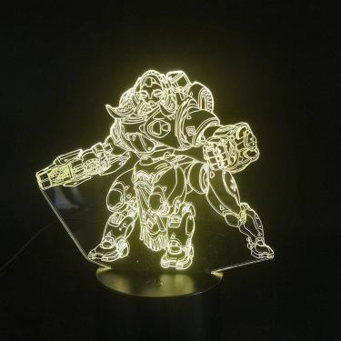 Imagem de Luz noturna LED 3D que muda de cor Overwatch Orisas para crianças