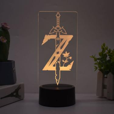 Imagem de Luz noturna LED 3D Zelda`s Masters Swords que muda de cor