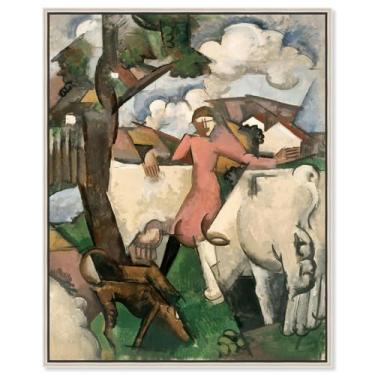 Imagem de Art Remedy Retratos clássicos de tela Marie Ressort 1956, moldura prateada, 51 x 61 cm