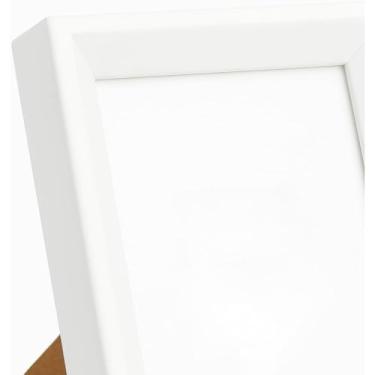 Imagem de Kit Dois Porta Retratos em Aço Inox E Vidro Luxo 20x25cm | Para Decorar Parede, Mesa, Lembranças Familiares e Presentes para Formatura/Casamento(2unds - Branco de MDF,10cmx15cm)