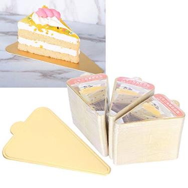 Imagem de ZAWELIYO 300 Peças Mini Placas de Bolo, Placas de Mousse de Triangular Douradas, Mini Bases de Bolo, Cupcake, Sobremesa, Bandeja, para Casamento, Festas de Aniversário, Celebrações