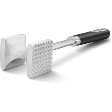 Imagem de AAOBOSI Amaciador de carne, martelo amaciador de carne com dois lados, vários usos e design ergonômico, ideal para carne bovina, porco, nozes, produtos veterinários e muito mais (preto)