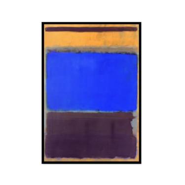 Imagem de Pôster de arte de parede vintage Mark Rothko arte moderna abstrata blocos de cores minimalistas pintura em tela impressão sala de estar decoração de casa (SKU22,8x30,5 cm = (20 x 30 cm), moldura preta