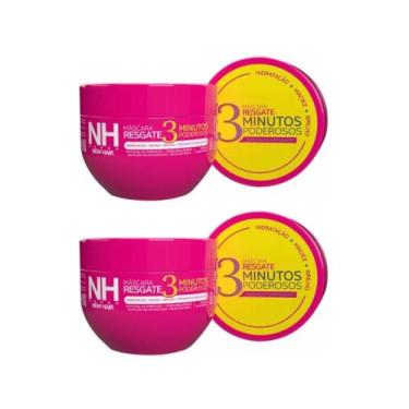 Imagem de KIT 02 Máscara Resgate 3 Minutos Poderosos Reparador Capilar - New Hai