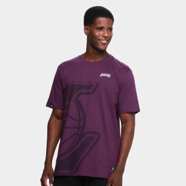 Imagem de Camiseta NBA Los Angeles Lakers Mitchell & Ness Masculina, Roxo, G