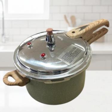 Imagem de Panela de Pressão Max Chef Wood 4,2L Com Revestimento Cerâmico Antiade