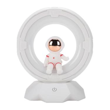 Imagem de Brrnoo Luz Noturna Espacial de Astronauta, Lâmpada LED Recarregável USB Com 3 Temperaturas de Cor e 4 Níveis de Brilho, para Decoração de Sala de Estar de Berçário de Quarto